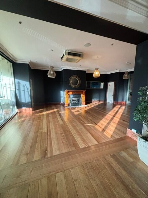 Finished living area with timber flooring