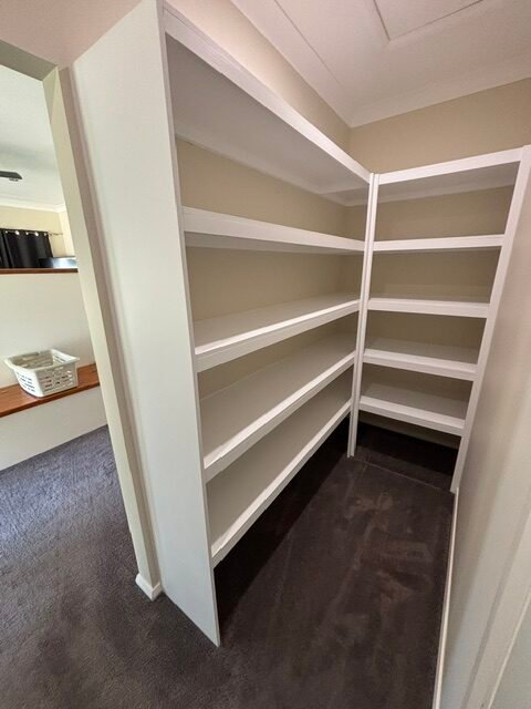 Built-in pantry shelving