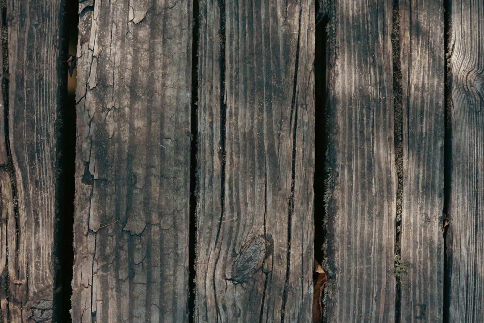 Close view of weathered timber boards